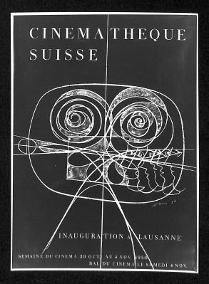 Affiche pour l'inauguration de la Cinémathèque suisse en 1950