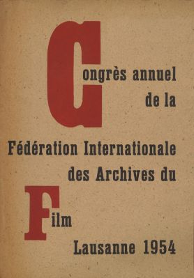 Affiche du 10e congrès de la FIAF (Lausanne, 1954)