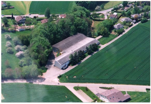 Vue aérienne du site de Penthaz, 1988