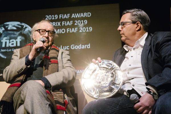 Remise du Prix FIAF 2019 à Jean-Luc Godard par Frédéric Maire