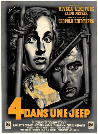Affiche française du film "4 dans une jeep" (Leopold Lindtberg, 1951), lithographie
