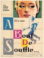 Affiche française du film "A bout de souffle" (Jean-Luc G...