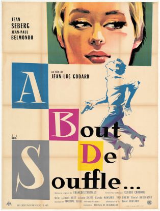 Affiche française du film "A bout de souffle" (Jean-Luc Godard, 1960)