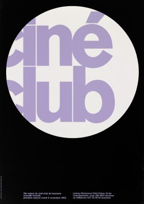 Affiche de la 18e saison du Ciné-Club de Lausanne, 1963