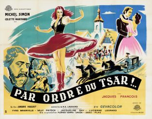Affiche française du film "Par ordre du Tsar" (André Haguet, 1953), lithographie
