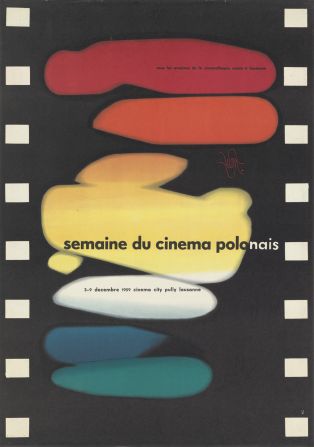Affiche pour la "Semaine du cinéma polonais" à Lausanne, 3-9 décembre 1959