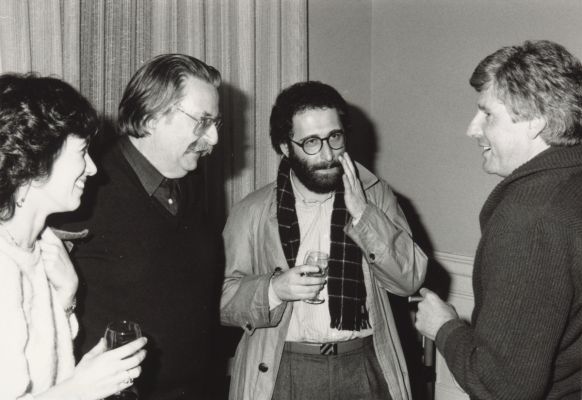 Freddy Buache lors de la première de No Man's Land à la Cinémathèque suisse en 1985. Photo : Victor Wirthner
