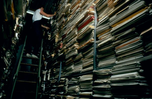 Collection d'archives à Penthaz en 1998