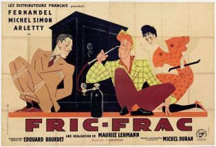 Affiche française du film "Fric-Frac" (Maurice Lehmann, Claude Autant-Lara, 1939), lithographie