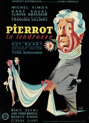 Affiche française du film "Pierrot la tendresse" (François Villiers, 1960), lithographie