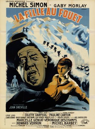 Affiche française du film "La Fille au fouet" (Jean Dréville, 1951), lithographie