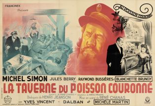 Affiche française du film "La Taverne du poisson couronné" (René Chanas, 1947), lithographie