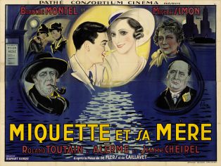Affiche française du film "Miquette et sa mère" (Henri Diamant-Berger, Henri Rollan, D.B. Maurice, 1933), lithographie