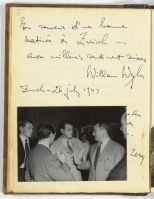 Dédicace par William Wyler à Charles Reinert, signée en 1947