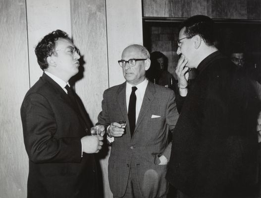 Marcel Lavanchy et Freddy Buache au 5ème Congrès International du Cinéma Indépendant (CICI) à Lausanne en 1965