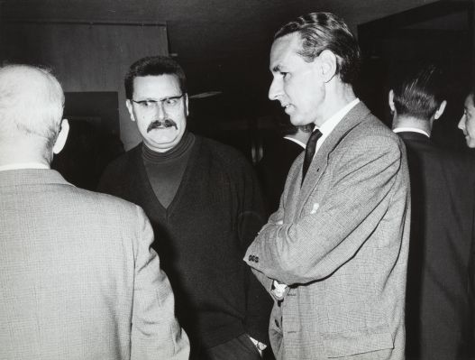 Freddy Buache et François Lachenal au 5ème Congrès International du Cinéma Indépendant (CICI) à Lausanne en 1965