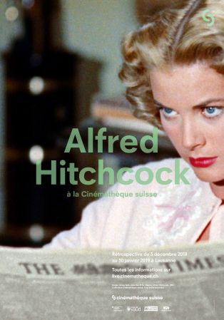 Affiche pour le cycle "Alfred Hitchcock", décembre 2018-janvier 2019
