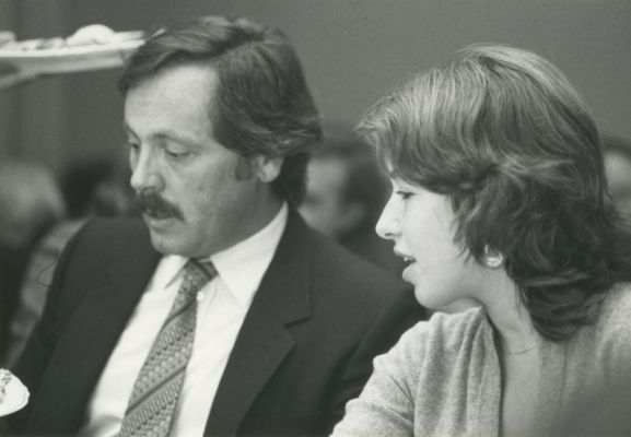Christian Dimitriu et Sandrine Galtier-Gauthey lors de l'inauguration du Casino de Montbenon, 19 octobre 1981