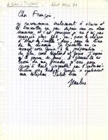 Lettre de J.-L. Godard à F. Truffaut, envoyée en novembre...