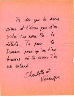Lettre de J.-L. Godard à F. Truffaut, envoyée en 1957 ou ...