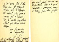 Lettre de J.-L. Godard à F. Truffaut, envoyée en 1964, au...