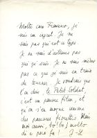 Lettre envoyée par J.-L. Godard à F. Truffaut au printemp...
