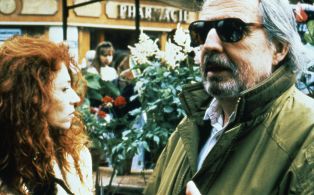 Myriam Mézières et Alain Tanner lors du tournage du film "Le Journal de Lady M" (1993)