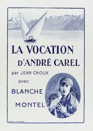 Affiche suisse du film "La Vocation d'André Carel" (Jean Choux, 1925)