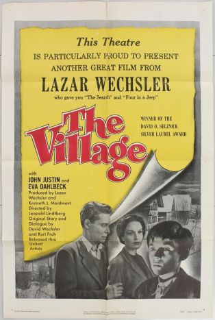 Affiche américaine du film "The Village" (Leopold Lindtberg, 1953), United Artists (Distributeur)