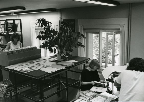 La Bibliothèque de la Cinémathèque suisse à Montbenon dans les années 1990