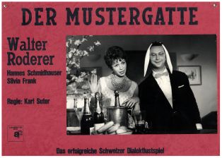 Photo cartonnée du film "Der Mustergatte" (Karl Suter, 1959)
